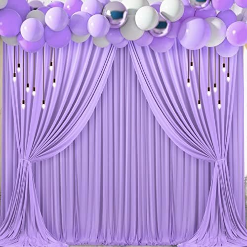 6 panouri lavanda fundal cortina pentru petreceri nunta rid gratuit lumina violet fotografie perdele fundal draperii Tesatura
