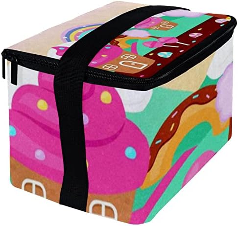 GUEROTKR sac de prânz pentru bărbați,cutie de prânz izolată, cutie de prânz pentru adulți,model abstract de tort roz