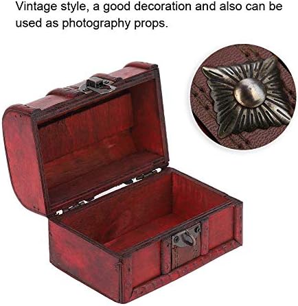 Cutie din lemn Maxbus, cutie de depozitare a bijuteriilor din lemn vintage manual manual din lemn