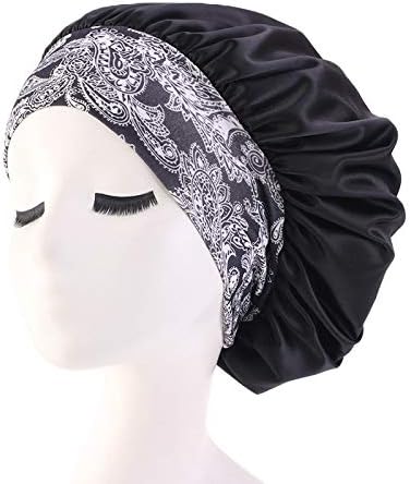 Banta elastică Satin Bonnet Hat Sleep Women Women Beauty Salon Ball Caps pentru bărbați