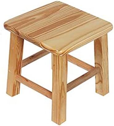 Scaun generic simplu, gospodărie din lemn solid puternic și robust mic scaun pătrat schimbător pantof de bancă canapea taburet
