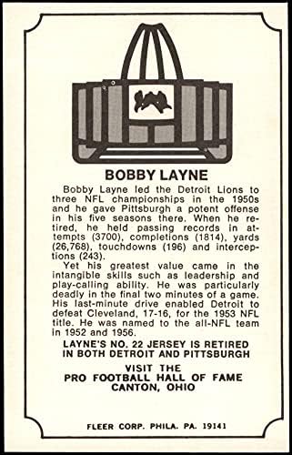 1974 Fleer Hall of Fame Bobby Layne NM