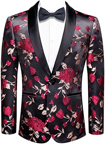 Hi-Tie Mens costum sacou Blazer un buton șal rever Maneca lunga Designer rochie haina pentru bal cina nunta