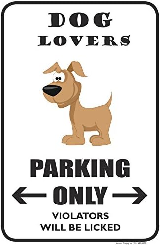Dragători de câini 12 x18 Semn de parcare noutate