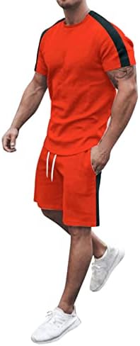 Ținute de 2 piese masculine, cămașă cu mânecă scurtă și pantaloni scurți de plajă costum de atletism costum de vară