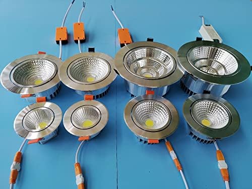 50buc încastrat instala COB LED plafon spot lumina reflectoarelor jos lumina lampa 5W 7W 10W 12W 15W 18w 24W 30W COB aluminiu AC85V-265V intrare