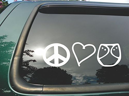 Pace dragoste & pânză Diapering-Die Cut vinil fereastra Decal/autocolant pentru masina / camion 3 x8