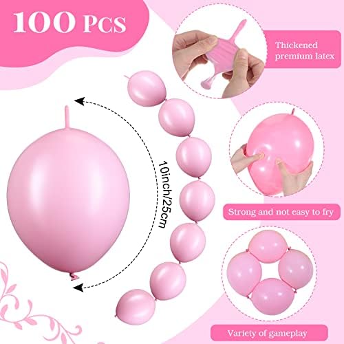 100 PC -uri Link balon Linking balon latex baloane legate de decorare a petrecerii nunții conectate