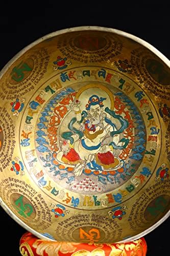 11 Colecția templului tibetan vechi bronz vechi pictat yab-yum fericit buddha buddha sonor bol de rugăciune