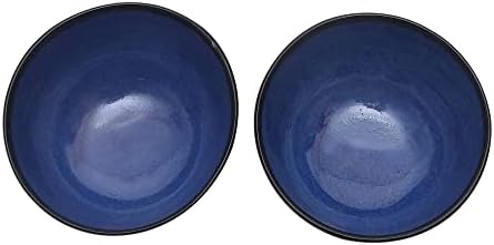 Bowls ceramică albastră asimetrică Novica