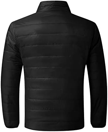 Coat pentru bărbați, plus dimensiuni cu mânecă lungă bărbați în tendință activă de iarnă cu gât înalt cu fermoar, jachete se