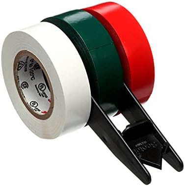 Brand Scotch Cotch 03835-BA-12 Banda electrică, alb/verde/roșu