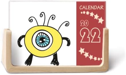 Univers și Alien Yellow Cyclops 2022 Desk Calendar Planificator 12 luni