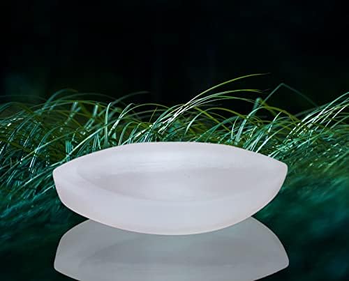 XMHOME Selenite Stones Bowl Crystal Placă de încărcare a frunzelor în formă de frunze mici farfurie decorativă unică 1 PC -uri
