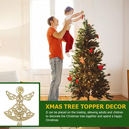 Toyvian Home Decor de Crăciun topper topper topper pentru copac de Crăciun festiv- vedetă pentru ornament de brad de Crăciun