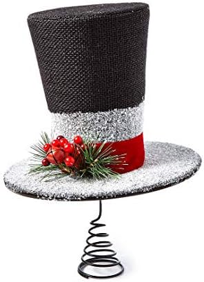 Black Holiday Hat Topper Topper 8,8 L X 8,8 W X 12 H