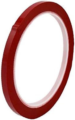 Lățime X-Dree 4mm Lungime de 164ft Lungime cu o singură parte electrică Electric Electric Adeziv Roșu (4 mm de Ancho 164 Pies de longitud de un solo lado conislamiento eléctrico aislado cinta adeziva roja