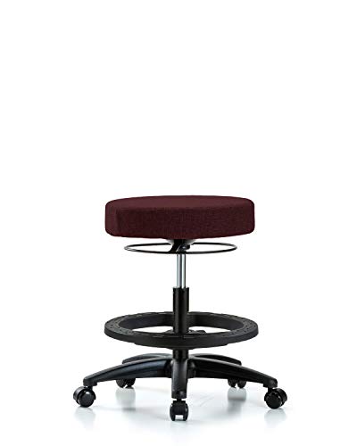 Labtech Seating LT42578 Scaun mediu, țesătură, bază de nylon - inel de picior negru, rotiri, negru