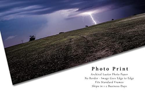 Fotografie de furtună Imaginea printului de fulgere în noaptea furtunoasă în Oklahoma tunete de perete Art nature Decor 4x6