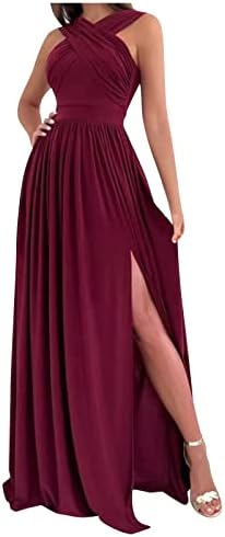 Rochii sexy nokmopo pentru femei club de petrecere noapte modă casual maxi rochie fără mâneci elegante despărțite rochii lungi