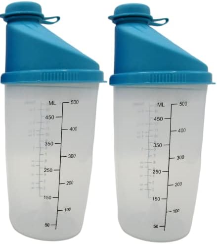 Proteine ​​Shake Sport Sports Water Sticle - Set de 2 16 oz fiecare cu blaturi flip