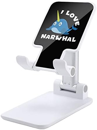 Îmi place suportul pentru telefonul mobil narwhale pentru biroul de telefon pliabil de înălțime unghiul de înălțime reglabil