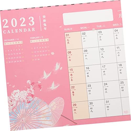 OPERITACX 2PCS 2023 Calendar pentru birou Office NOTEPAD NATIVITATE Decor Vintage Office Decor Desktop Calendar Filmare 2023