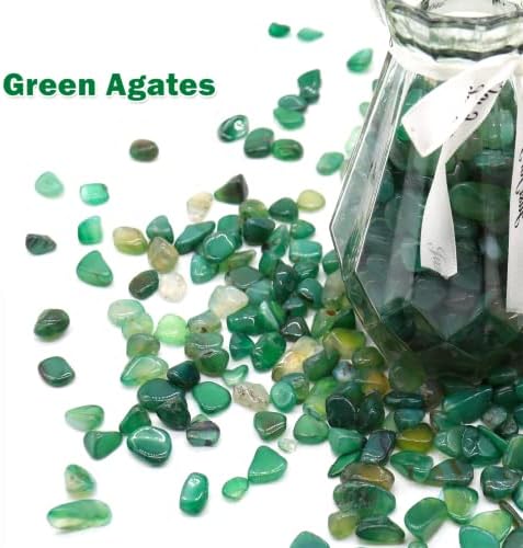 Cristale de agate verzi și pietre de vindecare, 2 lb. Pietre înclinate, cristale naturale pentru fabricarea bijuteriilor, umplutură