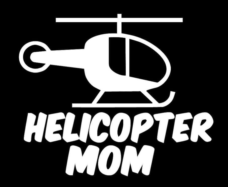 Elicopter Mom Decal- {White} 5 Autocolant - Autocolant de mamă amuzant, Baby Bubble, New Mom Sticker, Mom Hovering, Mom Life