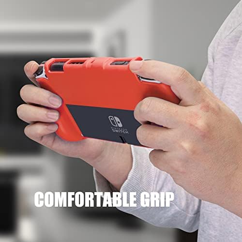 Comutați carcasă OLED Roșu, Flexibil și confortabil Capacul de protecție OLED, comutator OLED Dockable Case