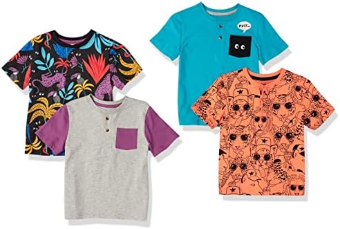 Tricouri Henley Cu mânecă scurtă pentru băieți și copii mici Essentials, pachete multiple