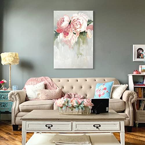 7fisionart arta roz floral de perete pentru living poze cu flori decorațiuni bujor de pânză poster tipărit artă încadrată pentru