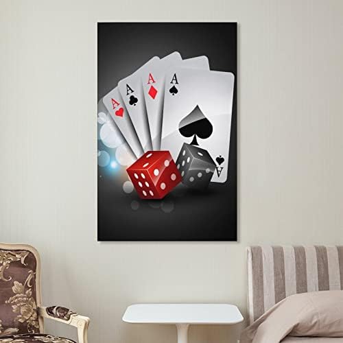 Hdydjs Poker Club ART POSTER CANVAS PICTING AFITE ȘI IMPRIMAȚII DE PROGRAMĂ DE ARTĂ DE VIE DE LIVE Camera de living decor 12x18inch