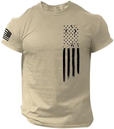Tricouri cu steag pentru bărbați,tricou cu steag american Patriotic Tee Cu mânecă scurtă Apperal antrenament Tricouri musculare