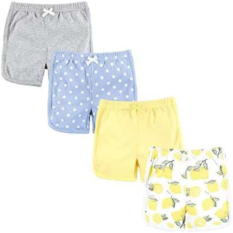 Hudson Baby Unisex Baby and Toddler Shorts Bottoms 4-Plack, Lămâie, 2 Copil