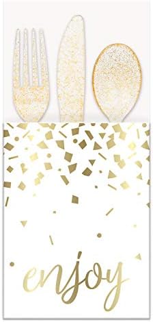 Plăcile unice de hârtie rotundă - 9 | Confetti din folie de aur | 10 PC -uri