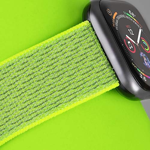 Case -Mate - Band Watch Nylon - 38mm 40mm - compatibil cu Apple Watch Series 7, 6, SE, 5, 4, 3, 2, 1 - Atomic Lime