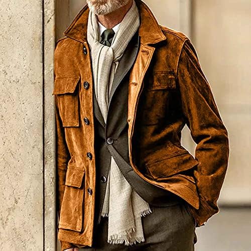 Bărbați confortabil buton Clasic Se potrivesc Outwear primăvară subțire Casual haina moda Vrac singur rever pieptul jacheta