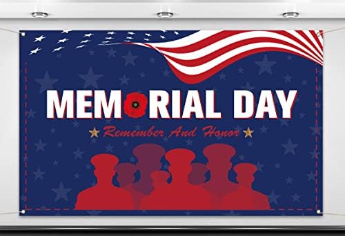 Nepnuser Memorial Day Photo Stand Bothdrop American SUA Amintiți -vă și onorați petrecerea în aer liber pentru petreceri în