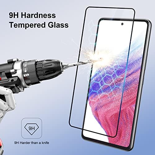 GiiYoon-3 pachet Protector de ecran pentru Samsung Galaxy A53 5g/A52 5g / A52s 5g sticlă călită [acoperire completă] [instalare ușoară] [margine rotundă] [rezistent la zgârieturi] [Duritate 9H] [fără bule] folie de protecție