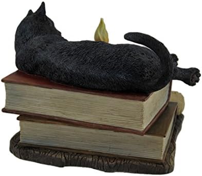Veronese Design The Witching Hour Black Cat Sculptură