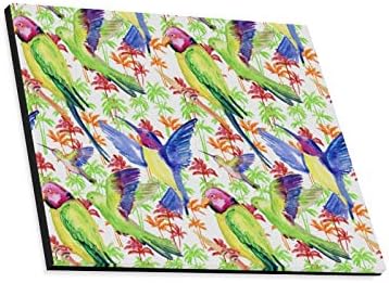 Enevotx pictură de artă de perete acuarelă palmieri și papagal model de pasăre imprimeuri pe pânză imaginea Peisaj Imagini