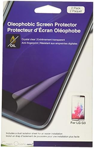 Ceapa verde de aprovizionare 2-Pack cristal Ecran Protector pentru LG G3 - ambalaje de vânzare cu amănuntul-Oleophobic