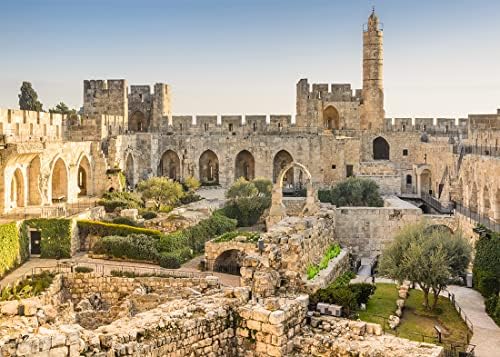 BELECO 10x6. 5ft țesătură Orașul Vechi Ierusalim fundal Israel Turnul lui David fundal Turnul lui David ruine antice situri