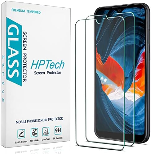 Sticlă securizată Hptech cu 2 pachete pentru Samsung Galaxy A01, Protector de ecran Galaxy M01, ușor de instalat, fără bule,