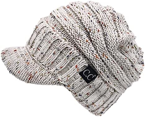 C.C la modă caldă caldă supradimensionată moale, pălărie slouchy tricotată cu o grămadă de vizieră