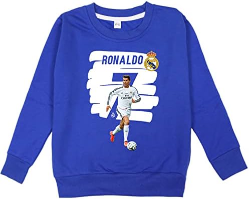 Benlp Libister Kids Crewneck Cristiano Ronaldo Hanorac-Casual Casual de iarnă Hanorac cu mânecă lungă pentru băieți pentru