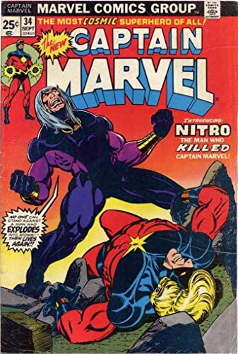 Căpitanul Marvel # 34 VG; Marvel carte de benzi desenate / Jim Starlin 1 Nitro