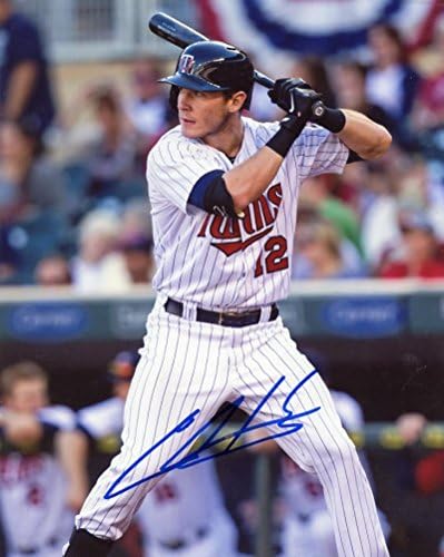 Chris Hermann la Bat Minnesota Twins a semnat autografat 8x10 Foto w/ coa