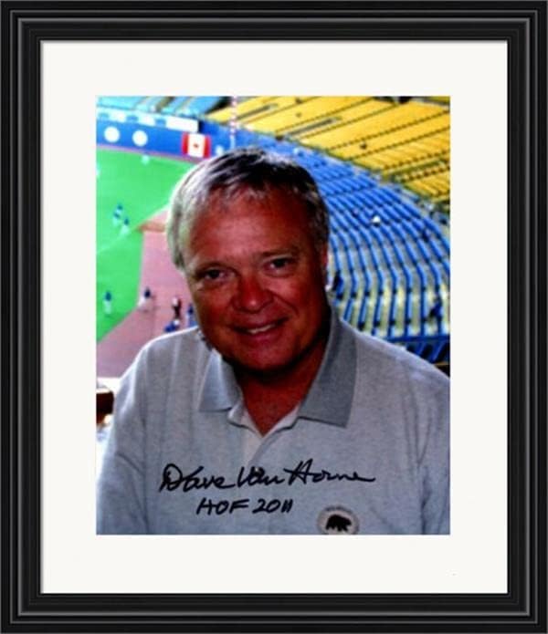 Dave Van Horne Autografat 8x10 Foto SC2 MATD & FRAMED HOF 2011 - Fotografii MLB autografate